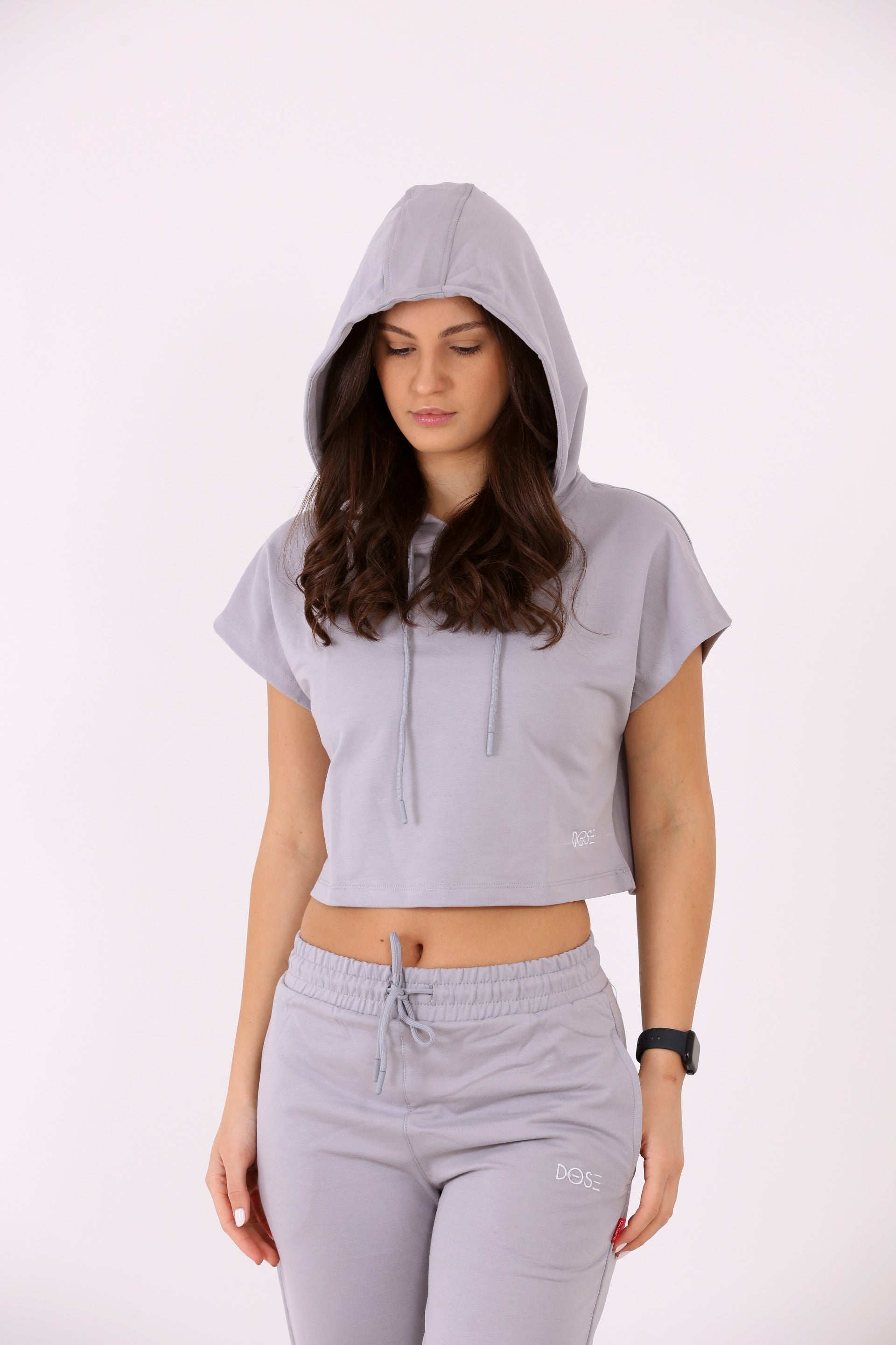 VERBIER - Sleeveless Crop Hoodie