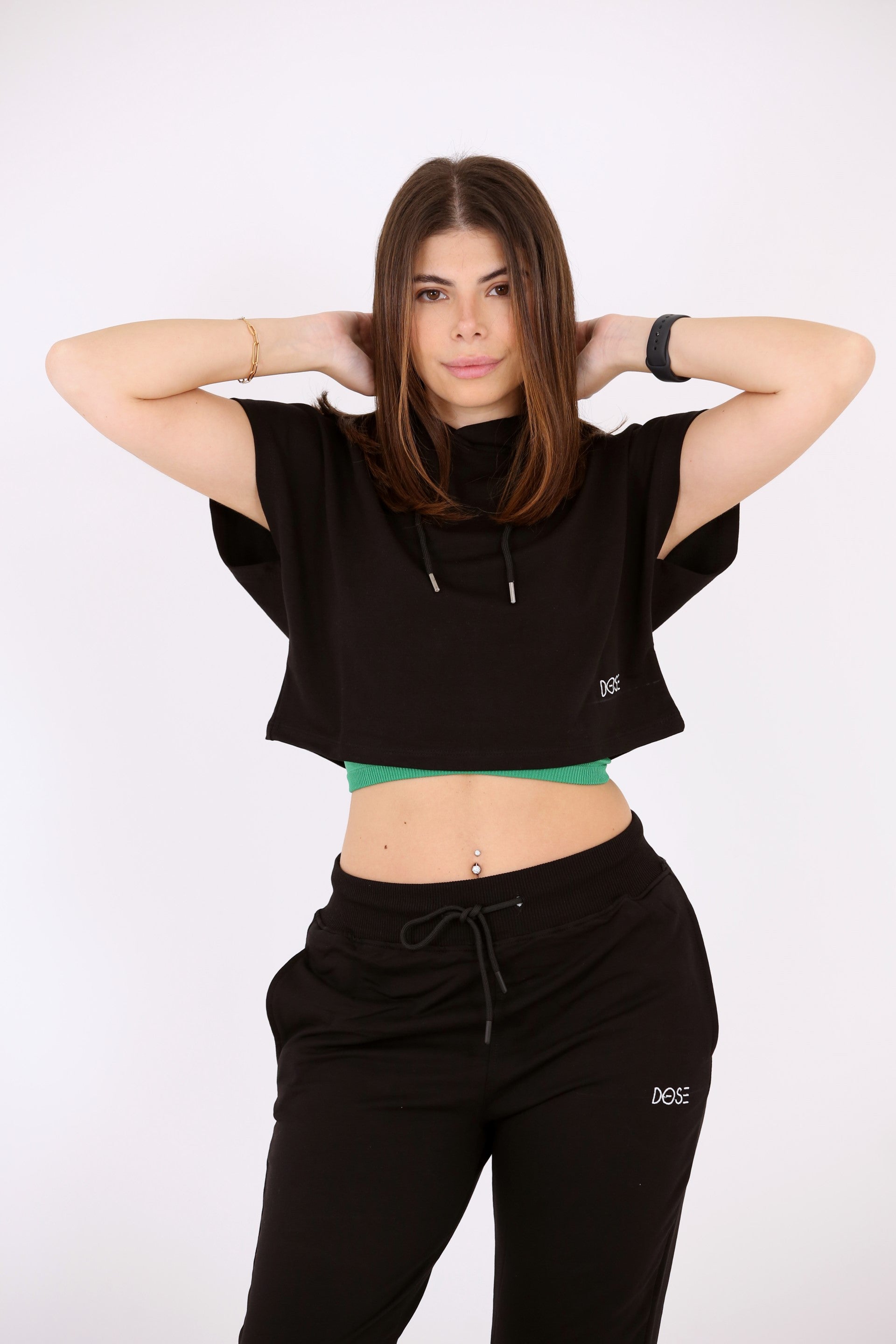 VERBIER - Sleeveless Crop Hoodie