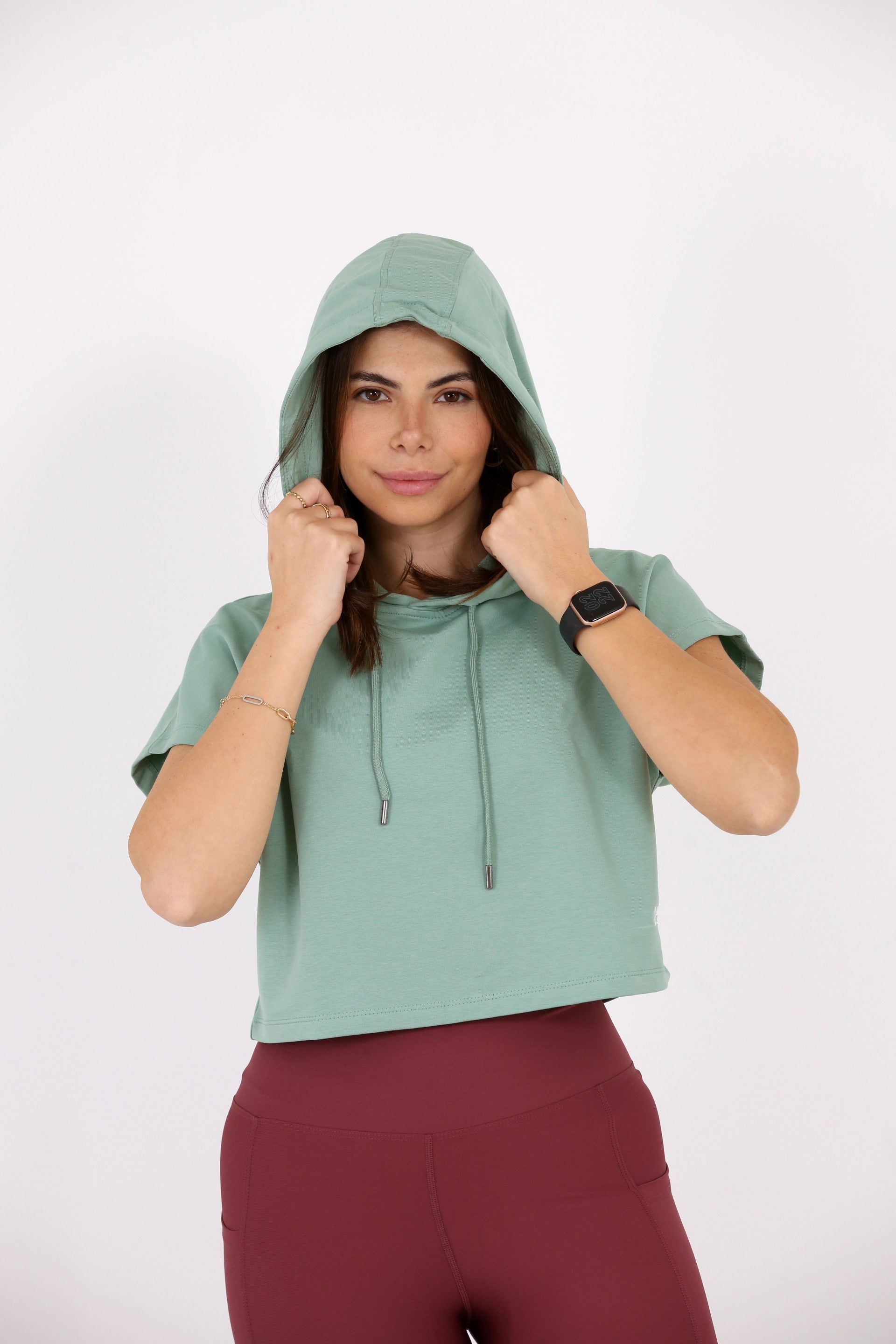 VERBIER - Sleeveless Crop Hoodie